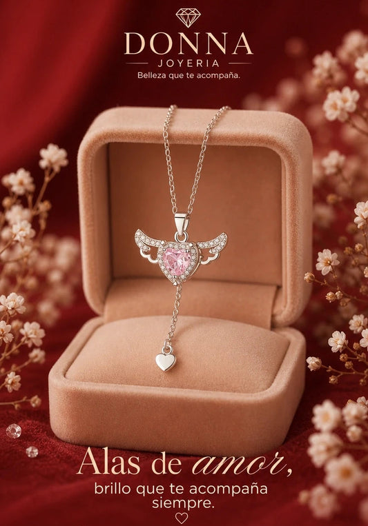 COLLAR ALAS DE ANGEL ❤️ | Baño en Oro de 18k + Caja de Lujo ¡Gratis!